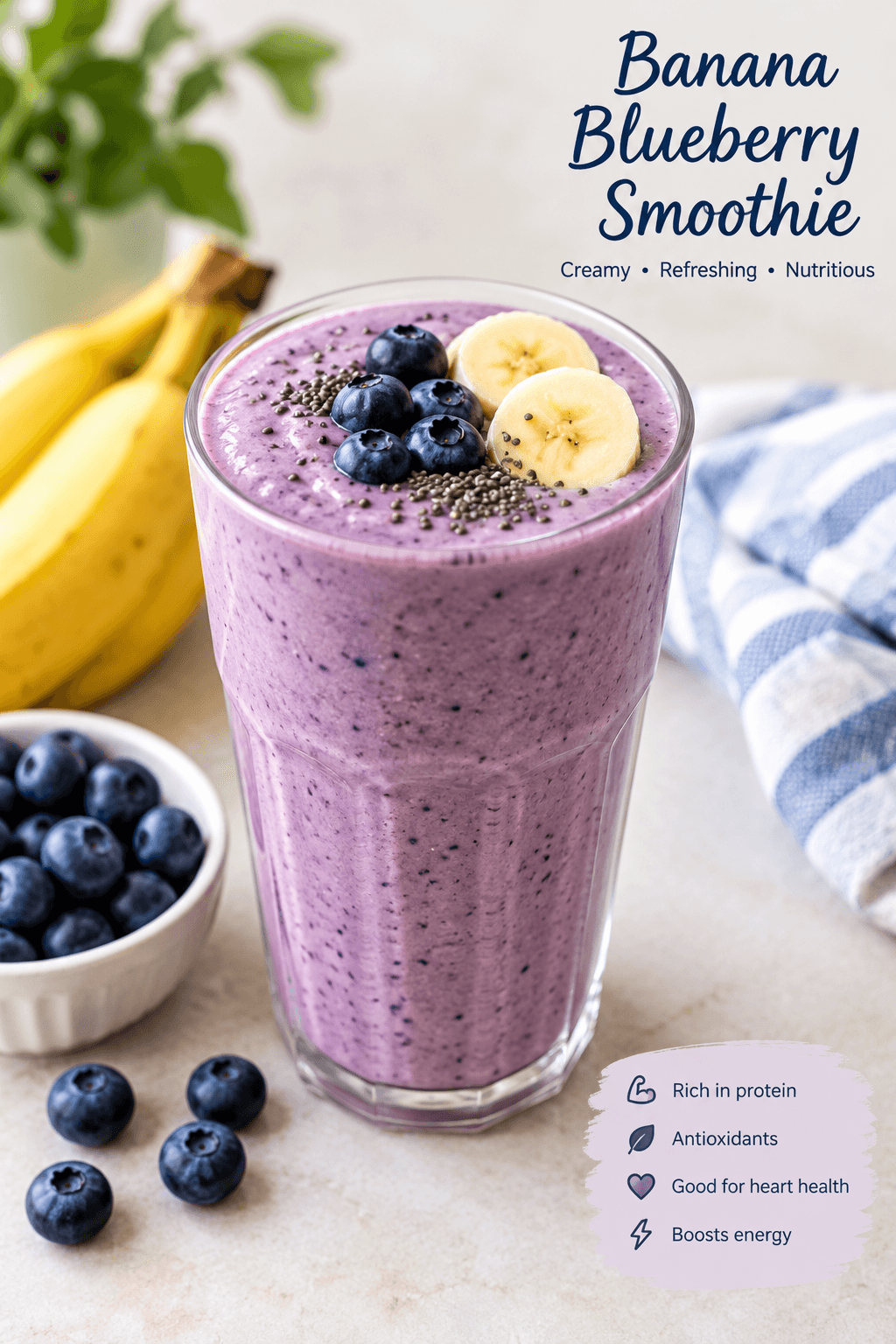 BANANA BLUEBERRIES SMOOTHIE