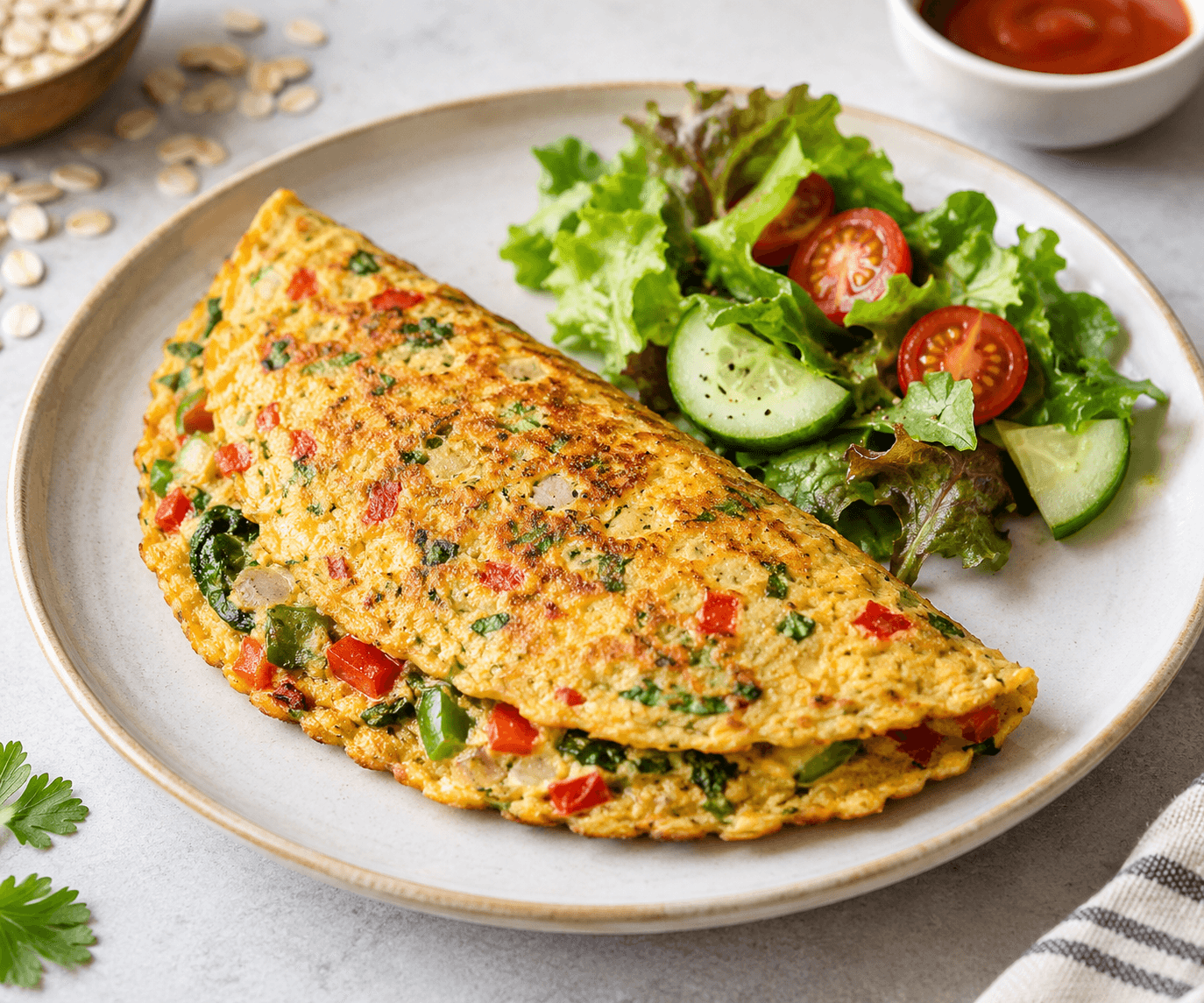 Oats omelette